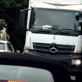 Members of the Warwickshire Hunt have been filmed causing traffic disruption on a high crash risk section of the busy Fosse Way in Warwickshire. This rider was on his phone as traffic queued behind him.