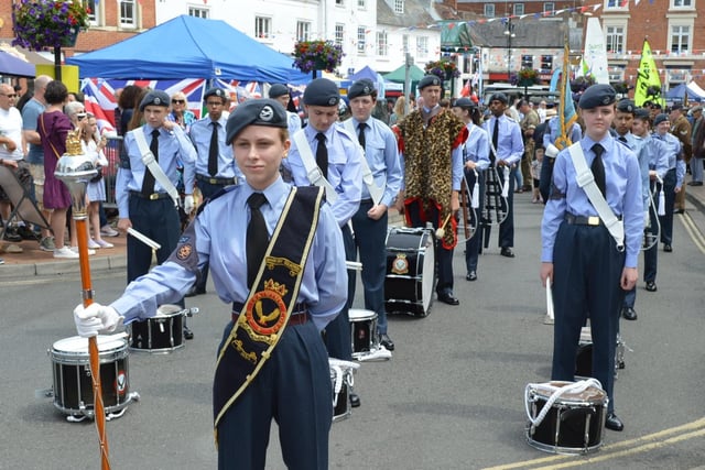 Banbury's Air Cadet Band led the parade through town.