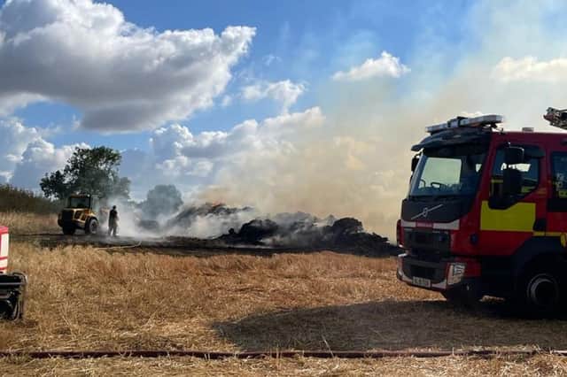 Firefighters have been tackling the blaze in Claydon this morning (Friday)