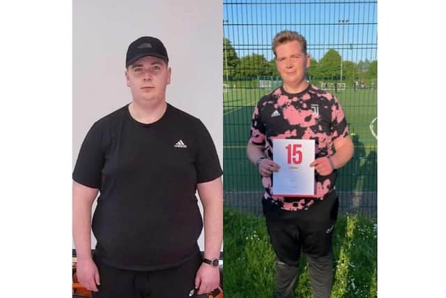 23-year-old Daniel King from Banbury has made an incredible body transformation since joining the MAN VS FAT football club.