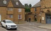 The Friends Meeting House is through a gate in the old wall between Church House, Horsefair and the People's Park
