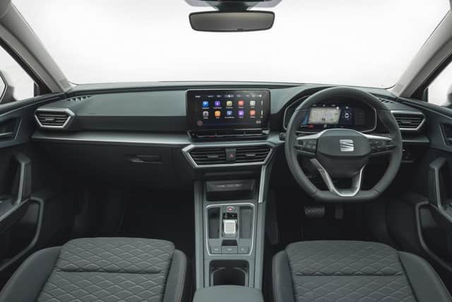 The Leon's almost buttonless interior looks good but isn't user-friendly