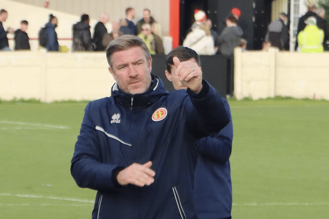 Kelvin Langmead wants to build from Banbury United's impressive 1-1 draw away at Bromsgrove Sporting.