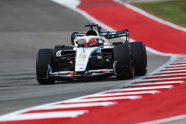 Esteban Ocon in action for Team Haas at the United States Grand Prix