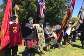 Members of the Royal British Legion and the Sealed Knot provided guards of honour during the memorial ceremony.