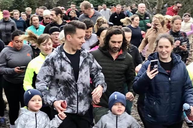 Hundreds of fans of all ages joined the Body Coach on a muddy run around the Spiceball Park.
