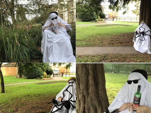 The Agnes Court residents taking part in their TikTok inspired Halloween photshoot.