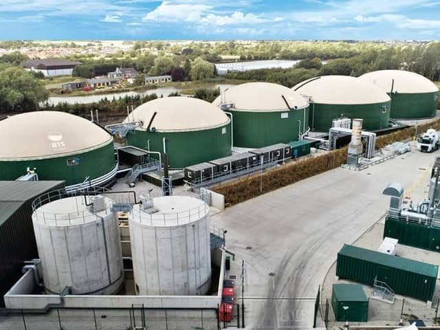 A computer generated picture by the Stop Hardwick Energy group showing what the anaerobic digester plant might look like