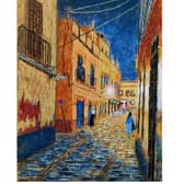 Dave Watts, from Lower Heyford, donated a pastel picture of a street in Seville.