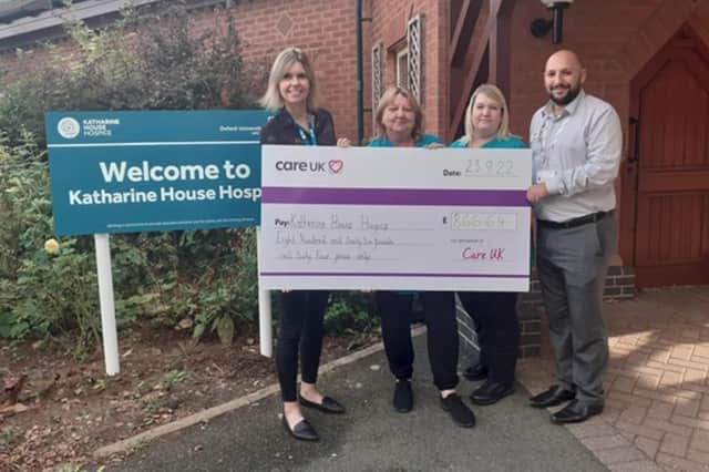 Banbury care home team honours colleague and raises over £800 to support a local hospice .