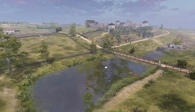 An artist's impression of how the Roman Villa might have looked from the air, 2000 years ago