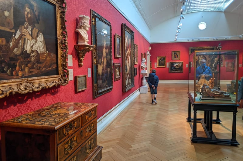 The art and archeology exhibits at the Ashmolean are distributed over four floors