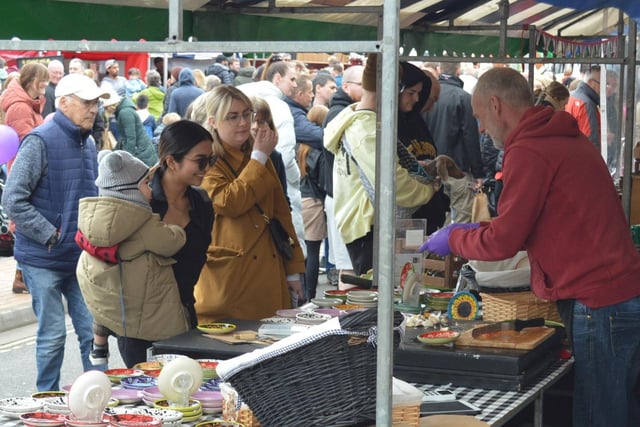 Alongside the food and drink, traders sold cutlery products and other crafted items,