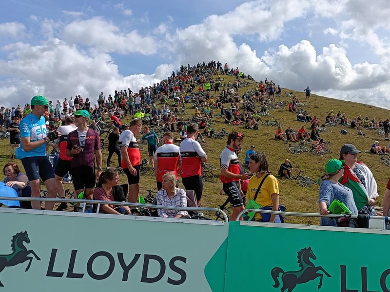 Thousands of fans gathered at Burton Dassett Hills Country Park to watch the spectacle.