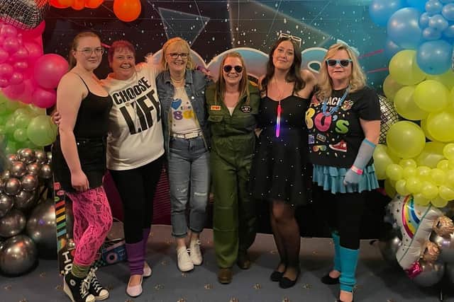 The 80s themed party raised an incredible £2678.00 for the Katharine House Hospice.
