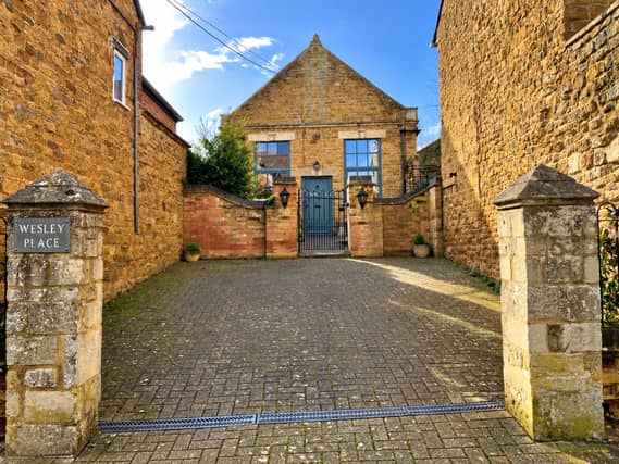 The front of the property.