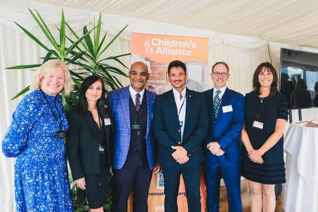 Local mum campaigns with famous faces including Peter Andre at a House of Commons event to push the case for children’s minister.