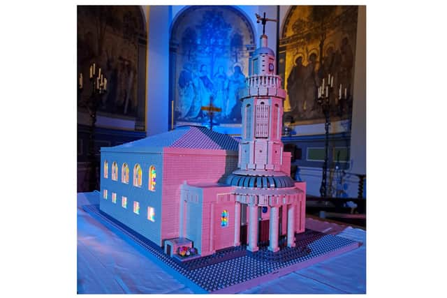 Kieron Galliard's amazing Lego replica model of St Mary's Church.
