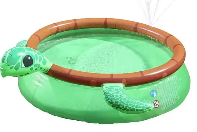 The inflated turtle paddling pool could have looked like this