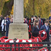 Pupils from some of Banbury's schools showed their respect by laying wreathes at the cenotaph in People's Park.