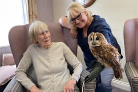 Residents were able to reminisce about animal encounters they’d had in their younger years during the visit.