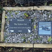 The plaques around the station are part of the recent refurbishment work done to the station garden.