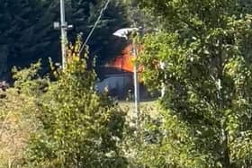 Sheds ablaze at Hook Norton on Saturday morning