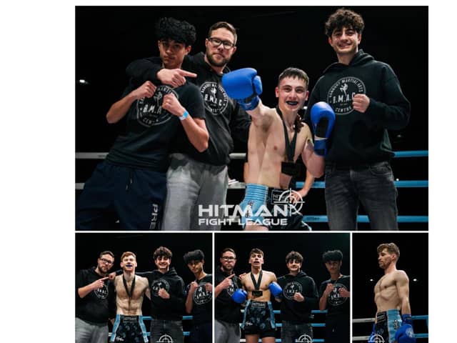 Stuart Davies with BMAC fighters Chiron Star, Deion Wren, Alex Lailey and Sam Osborne.