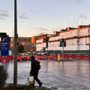 Cherwell Street has remained closed since Wednesday afternoon, when scaffolding partially collapsed at a building site, leaving two workers with serious injuries. (Credit: Jim Smith)
