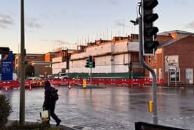 Cherwell Street has remained closed since Wednesday afternoon, when scaffolding partially collapsed at a building site, leaving two workers with serious injuries. (Credit: Jim Smith)