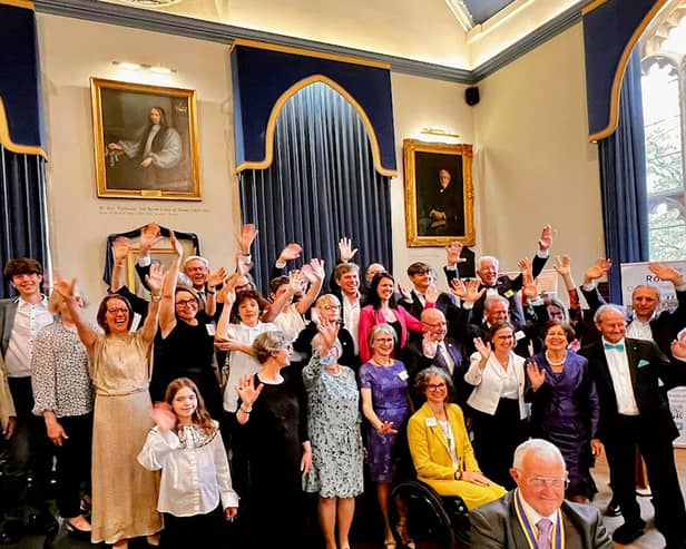 Almost 100 Rotary club members gathered at Banbury Town Hall for a gala dinner and ball.