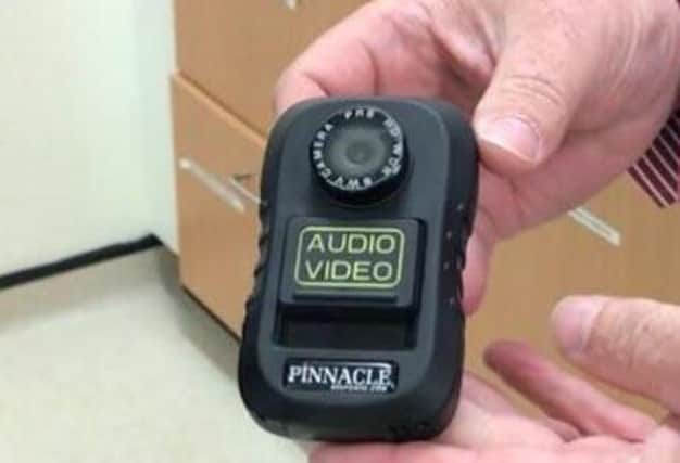 Body mounted cameras and recorders, such as this, will be work by A&E staff at the Horton General Hospital from today