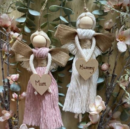 Fay Jephcott will be selling her sweet macrame fairies - a wonderful handmade gift idea