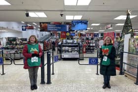 Trussell Trust volunteers are pictured at the Christmas Food Bank collection at Tesco
