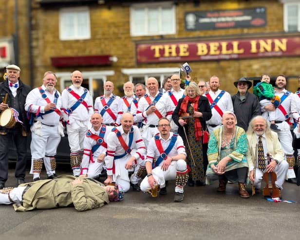 Members of the Adderbury Morris Men relaxing after a busy Day of Dance on Saturday (April 27).