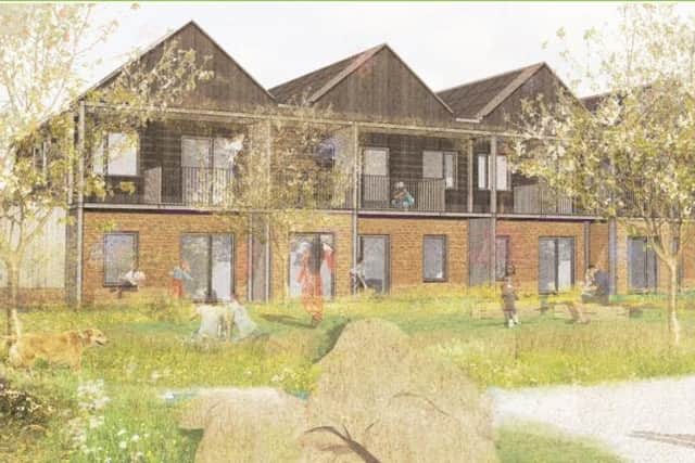 An artist's impression of some of the new homes at Bourne Green, Hook Norton