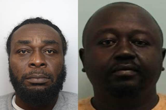 Samuel Osei-Bempong (L) and Bashir Umar (R) have been sent to prison today for historic child sexual exploitation crimes.