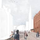 An artist's impression of the proposed redevelopment, looking from Marlborough Road.
