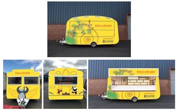 The campaign will see a campervan filled with books and activities touring schools and bookshops of England.