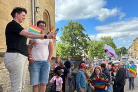 The first ever Chipping Norton Pride event culminated in a march around the town hall.