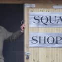Jeremy Clarkson outside his Diddly Squat farm shop in Chipping Norton