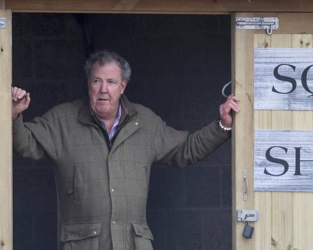 Jeremy Clarkson outside his Diddly Squat farm shop in Chipping Norton