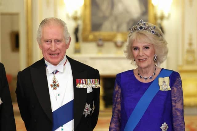 King Charles III and Camilla, his Queen Consort. The coronation takes place in May
