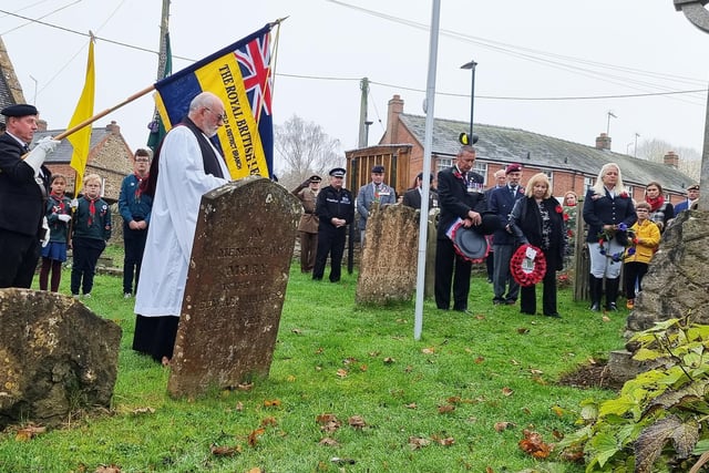 A great crowd turned out for the Woodford Halse Remembrance Day service.