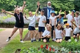 Hillview School pupils have helped to create a lovely floral display