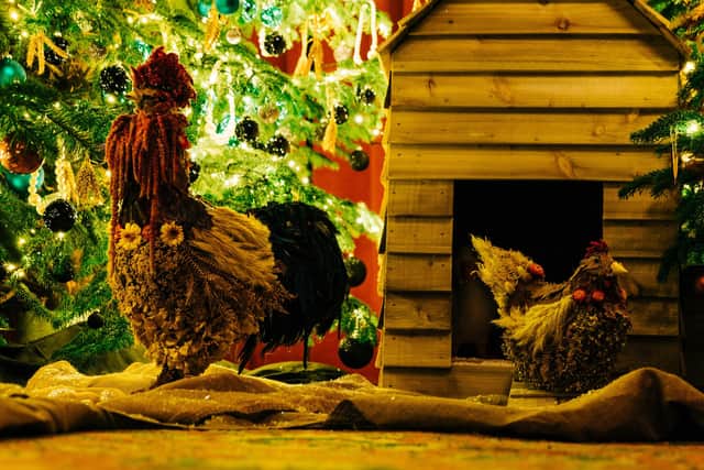 An Aesop's Christmas display depicting The Cockerel and the Jewel Fable. Picture by Fiona Millington
