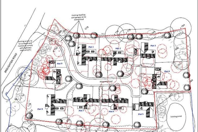 A developer image showing how the planned housing development might be laid out