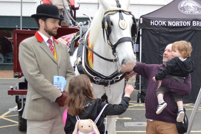 The Hook Norton Brewery and their famous shire horses attended Sunday's fair.