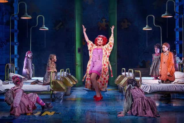 Miss Hannigan hatches a plan to spoil Annie's search for her true family