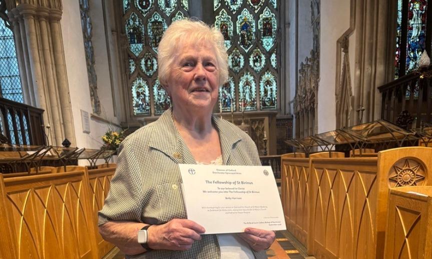 Banbury churchgoer receives Fellowship after £70,000 worth of fundraising